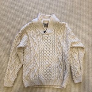 NWT hand knit men’s medium Shawl collar sweater